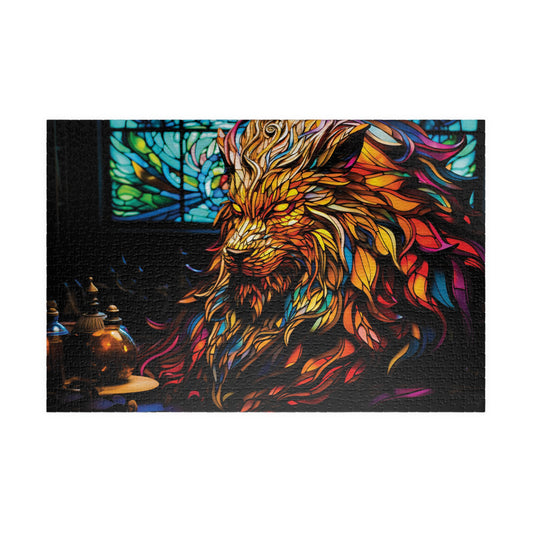 🎨✨Luminous Lions: An Artistic Fusion of Fantasy and Stained Glass